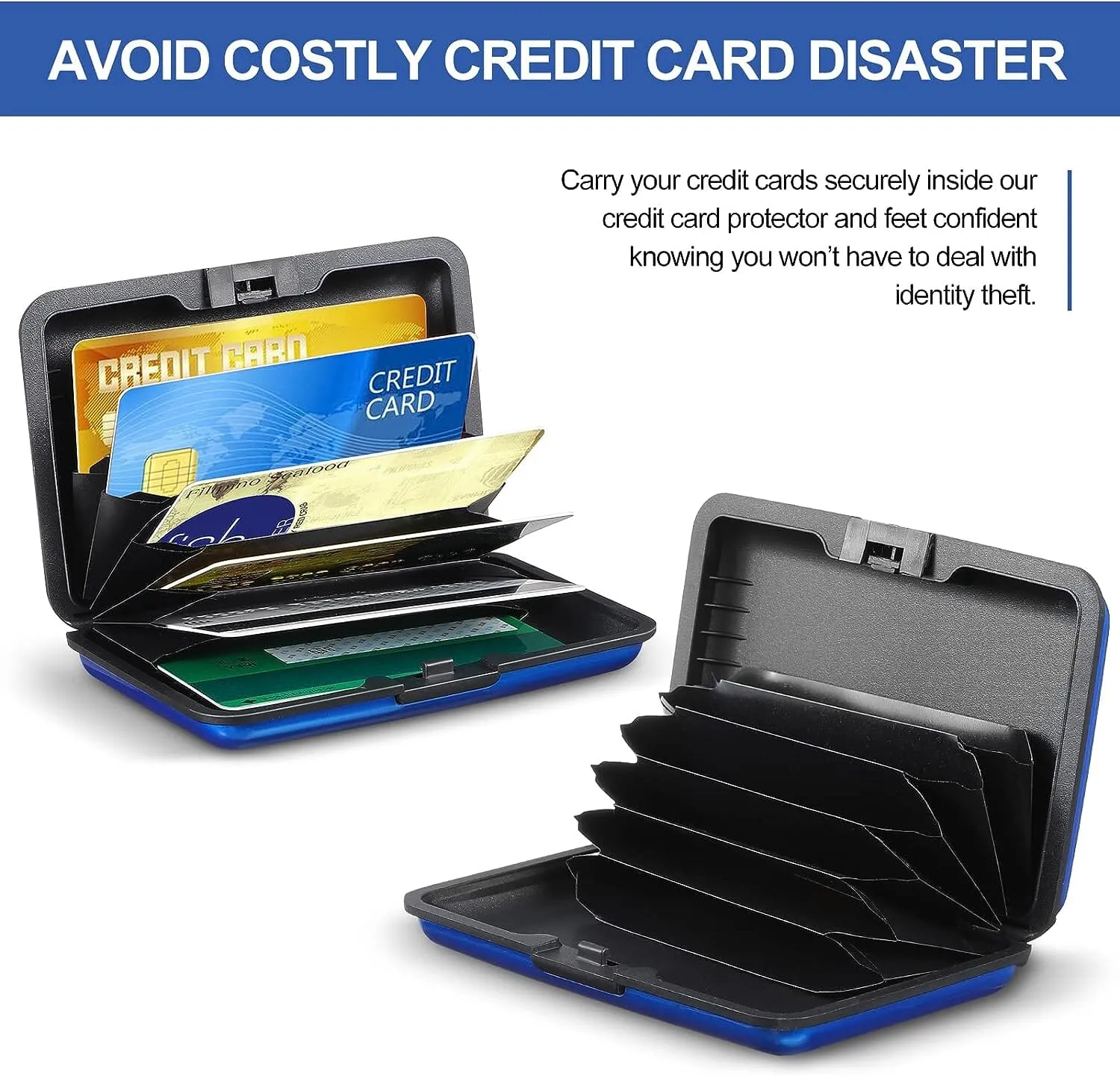 2-Pack: Credit Card Holder Slim Mini RFID Blocking