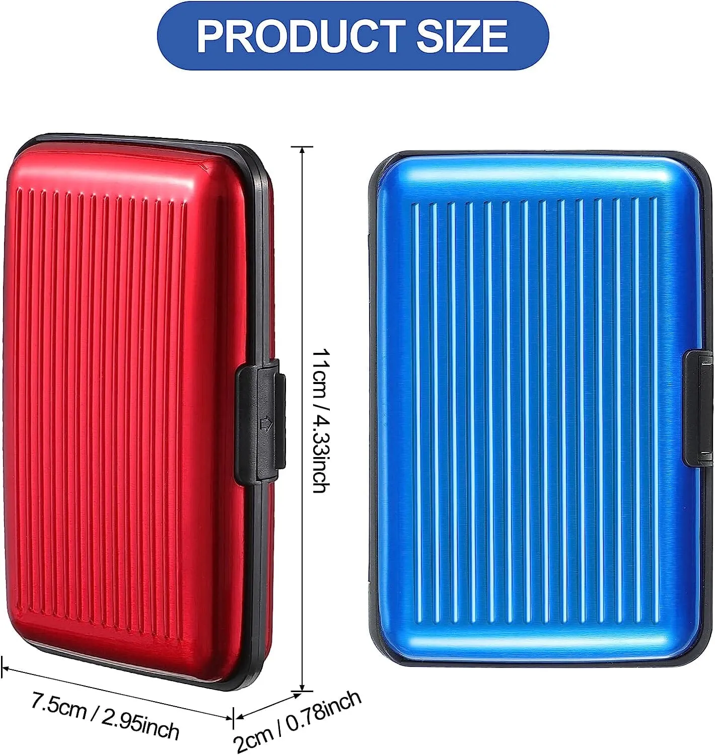 2-Pack: Credit Card Holder Slim Mini RFID Blocking