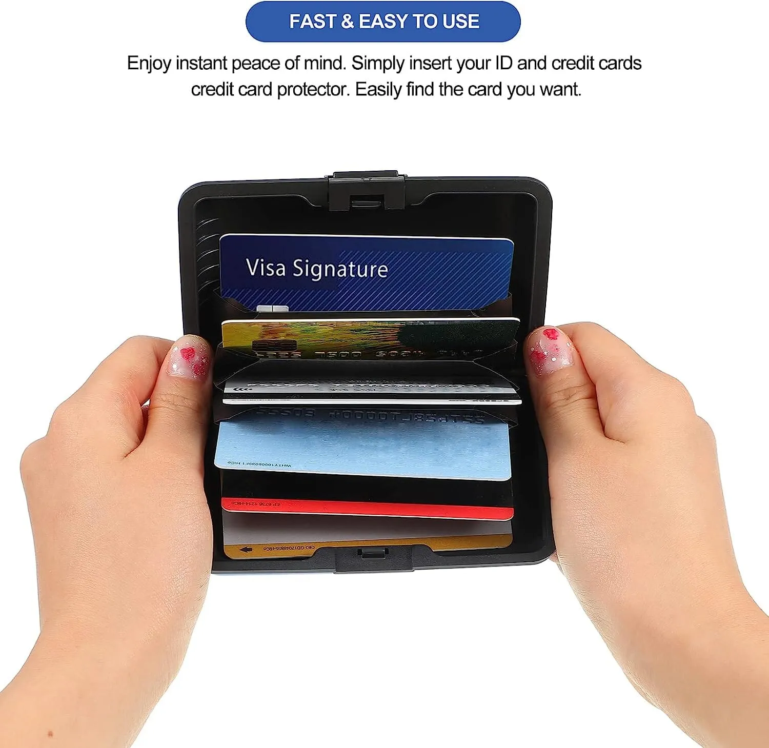 2-Pack: Credit Card Holder Slim Mini RFID Blocking