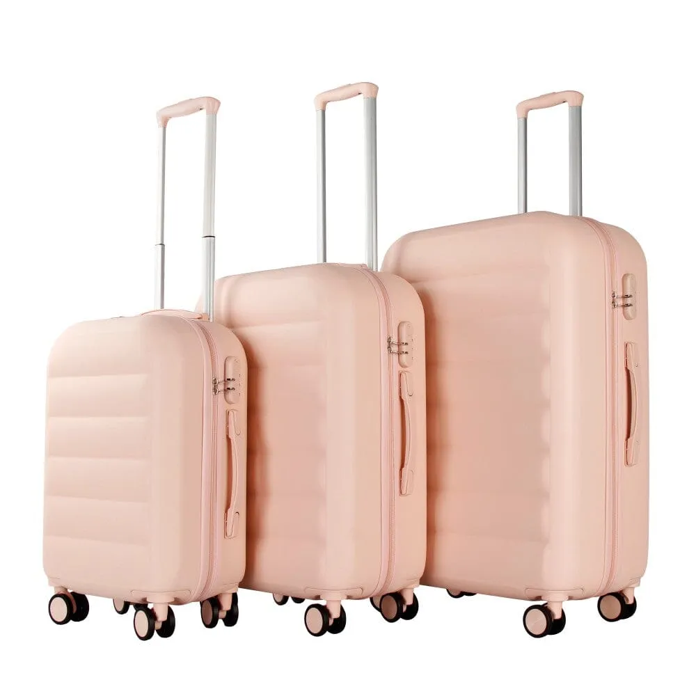 3-Piece: Lior Luggage Set with TSA Locks, Expandable, and Friction-Resistant - Includes 20", 24" & 28" Spinner Suitcases