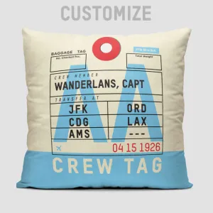 AA Crew Tag - Throw Pillow