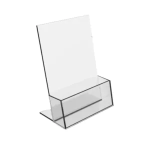 Acrylic Brochure Holder Table Top, 1 Tier, A4 210 x 297 mm