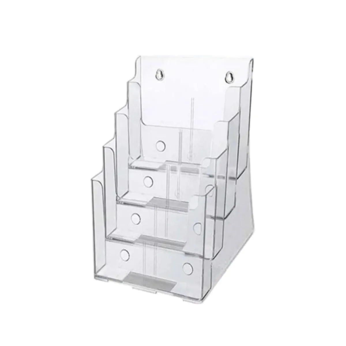 Acrylic Brochure Holder Table/Wall Mount, 4 Tier, A5 149 x 210 mm