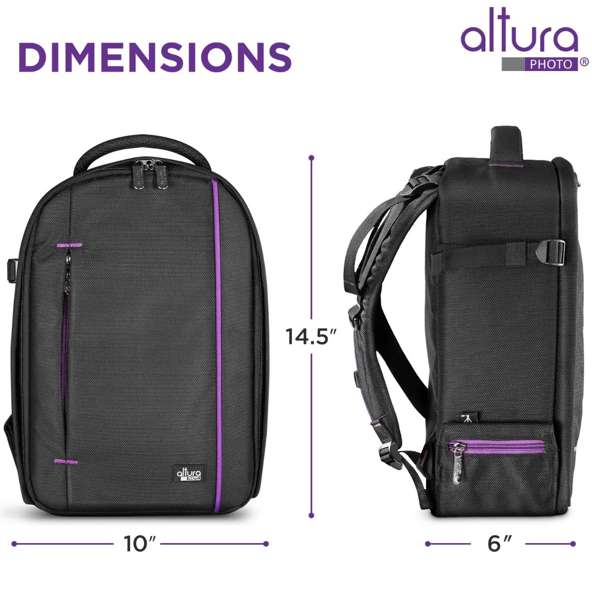 Altura Photo DSLR Camera and Mirrorless Backpack Bag by Altura Photo for Camera and Lens (The Light Traveler Series)