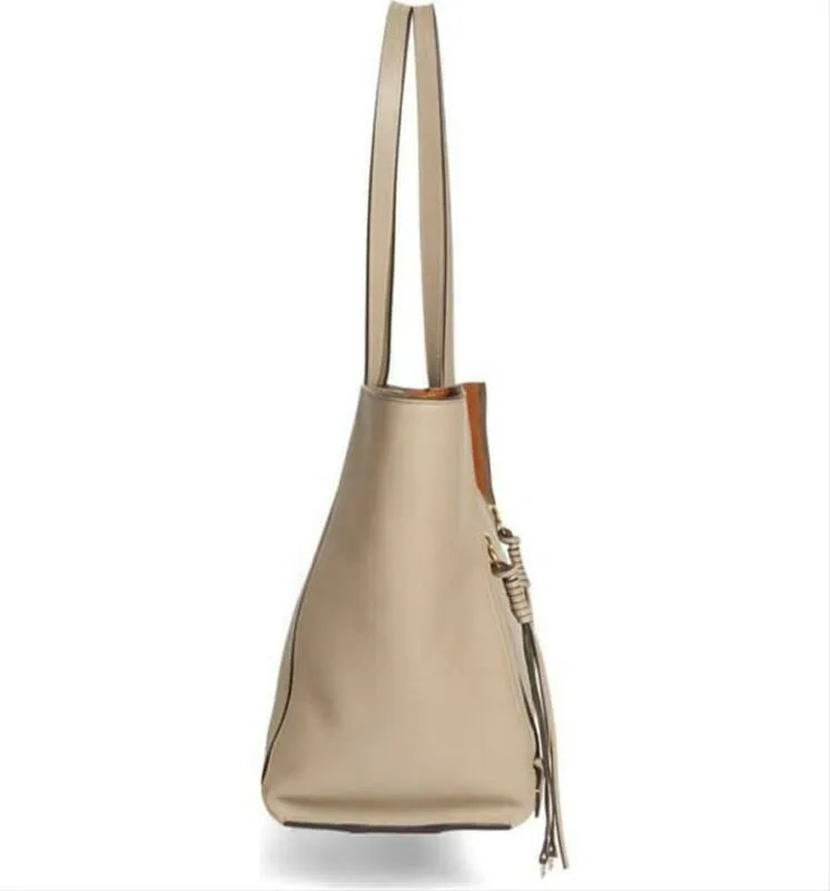 Chloé Milo Motty Grey Leather Tote