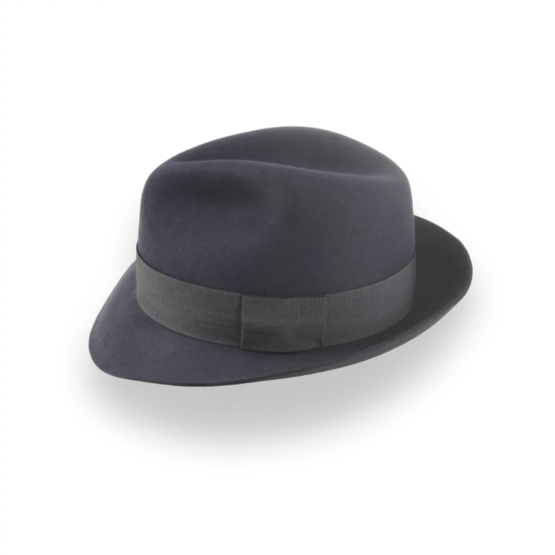 Dark Grey Trilby Hat For Men in Quality Fur Felt | The Last Looks