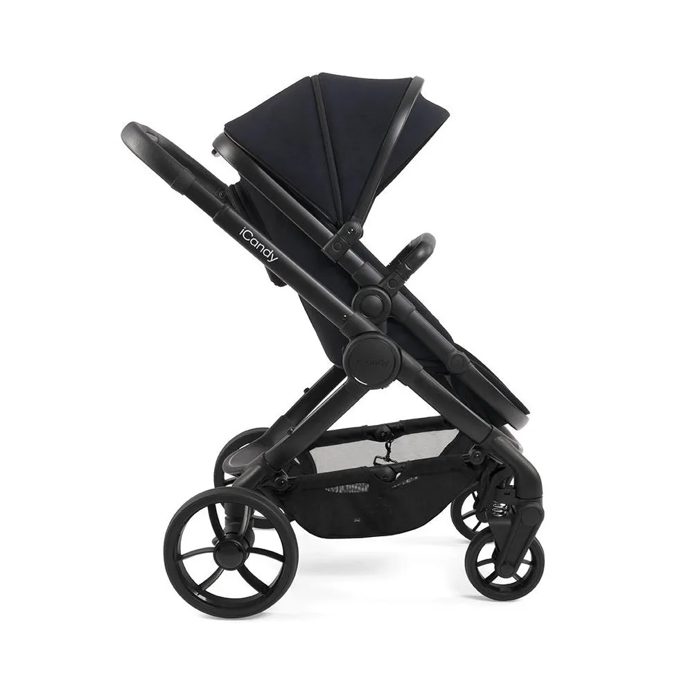 iCandy Peach 7 Pram Pushchair Complete Bundle (Black Edition)