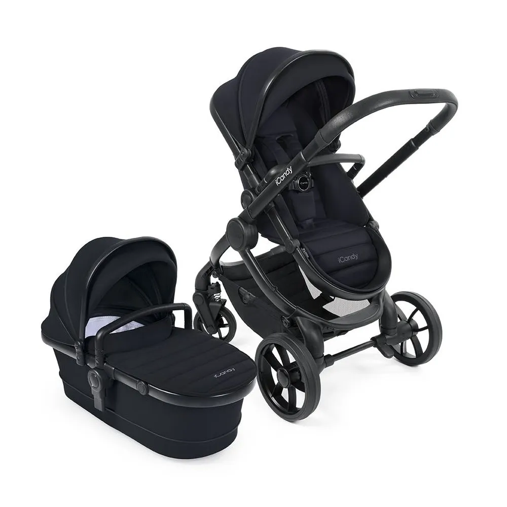 iCandy Peach 7 Pram Pushchair Complete Bundle (Black Edition)