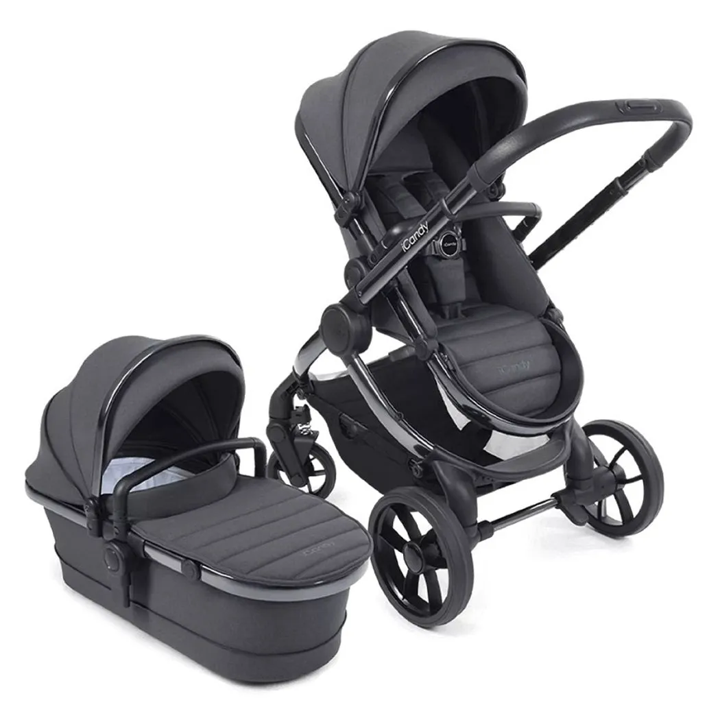 iCandy Peach 7 Pram Pushchair Complete Bundle (Dark Grey)