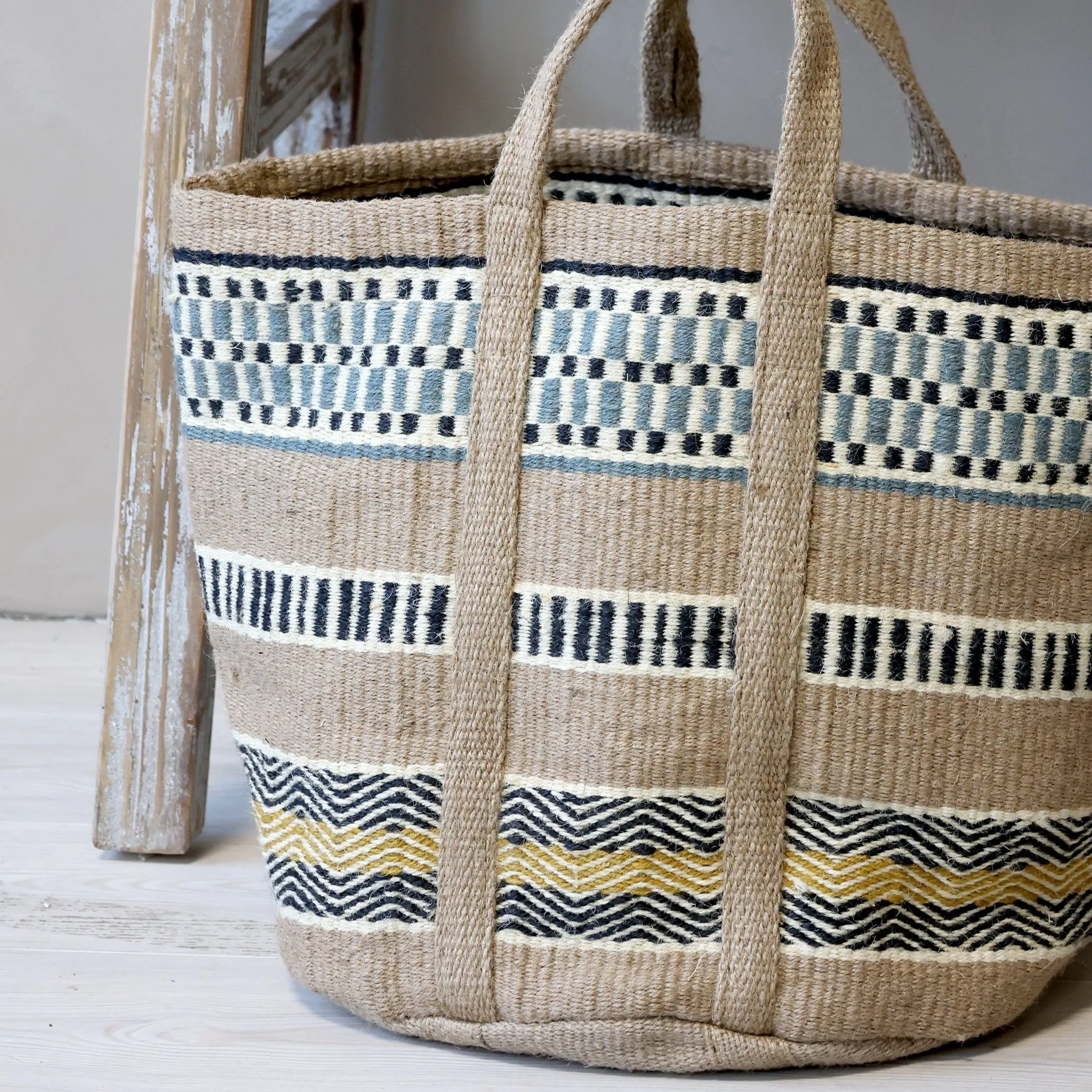 Large Jute Basket Bag