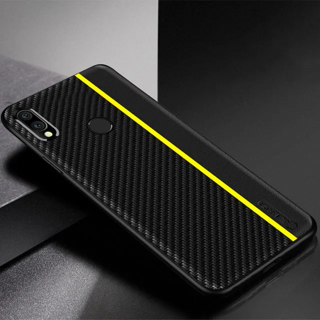 Meizu Note 9 Case Global Version Original CENMASO Carbon Fiber PU Leather Protection Cover Meizu Note 9 Cover Meizu Note9 Case