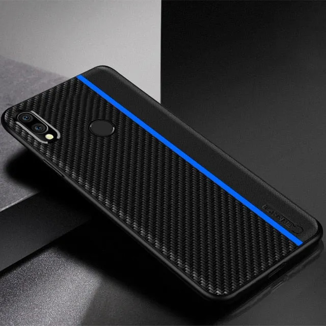 Meizu Note 9 Case Global Version Original CENMASO Carbon Fiber PU Leather Protection Cover Meizu Note 9 Cover Meizu Note9 Case