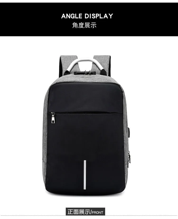 Men's business casual password lock anti-theft backpack