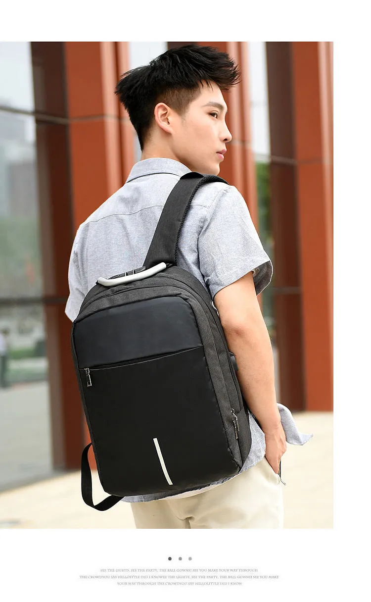 Men's business casual password lock anti-theft backpack