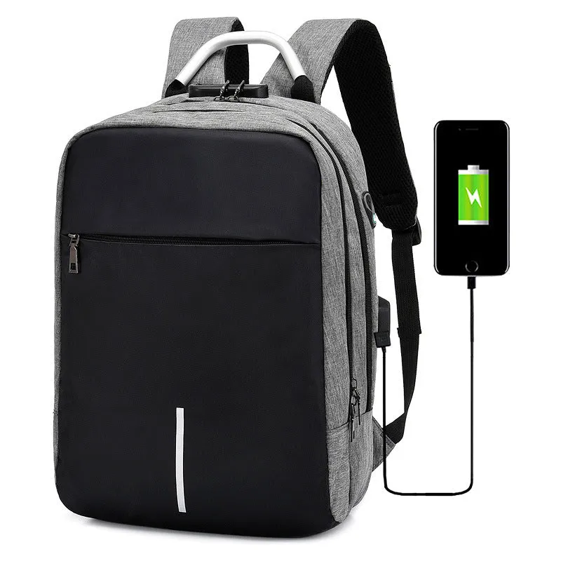 Men's business casual password lock anti-theft backpack