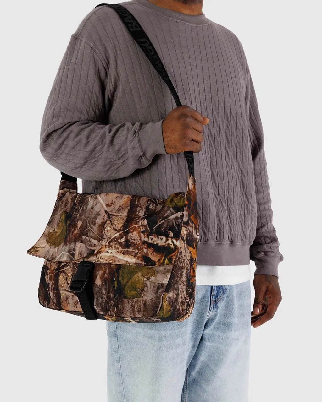 Nylon Messenger Bag - Photo Forest