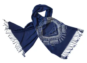 Old Tiger Stadium Blueprint Scarf, Historic Detroit Bamboo Pashmina