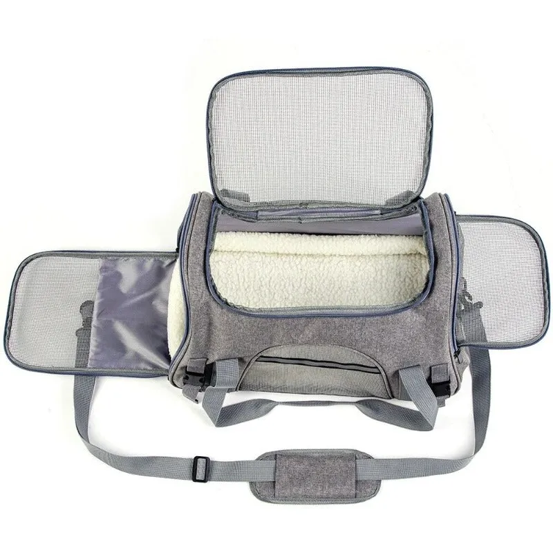 Portable Cat Carrier Travel Bag Airline Approved Pet Messenger