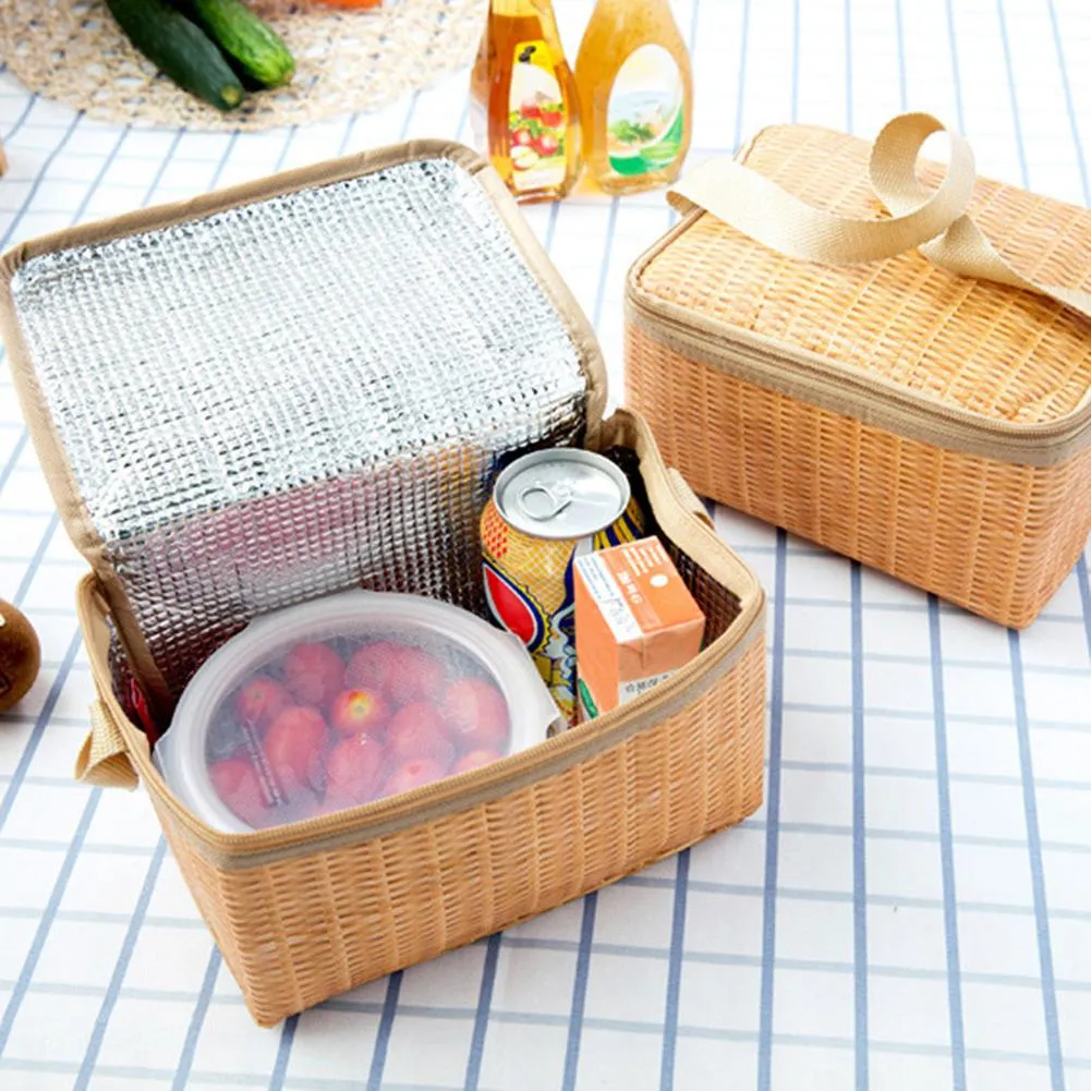 Rattan Lunch Bag