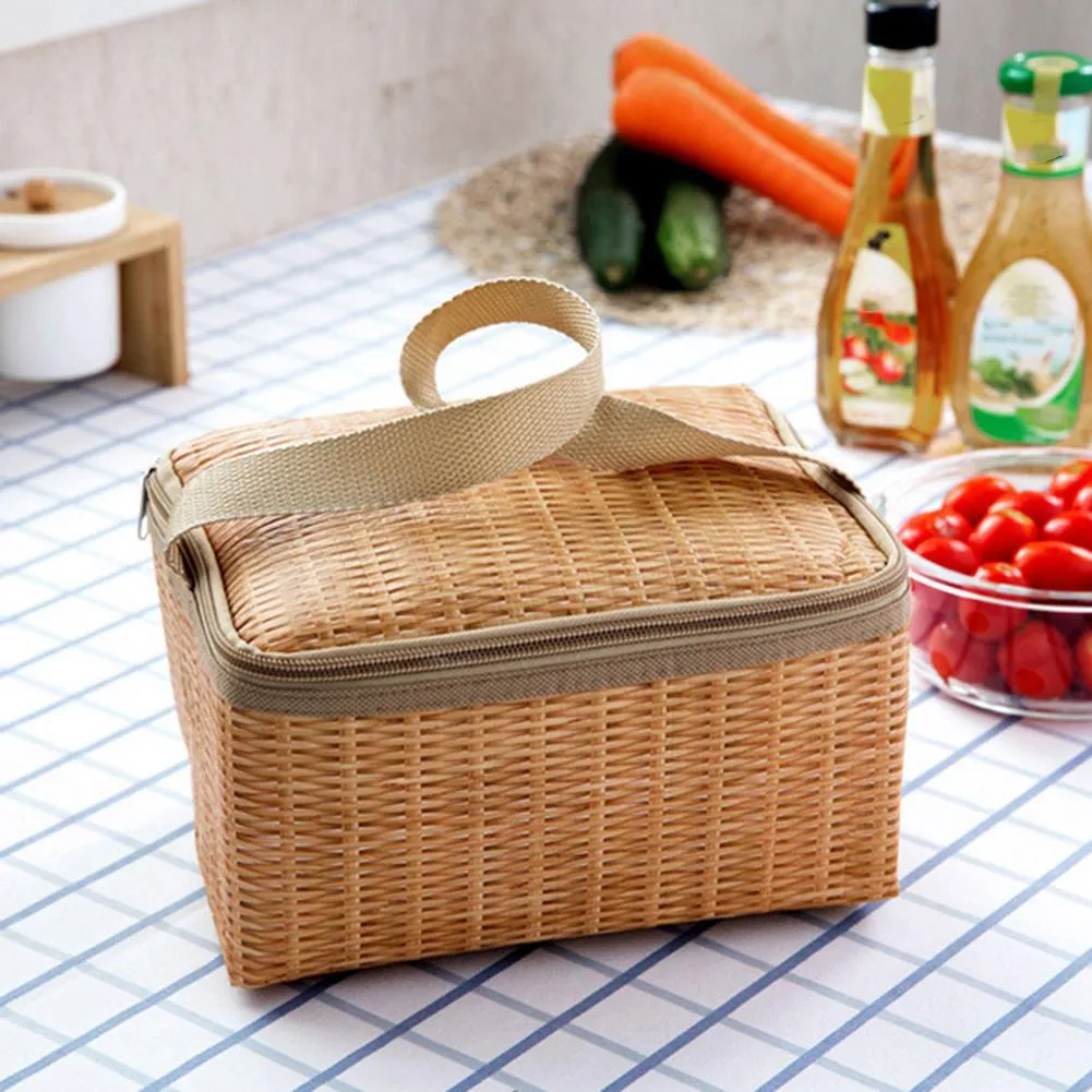 Rattan Lunch Bag