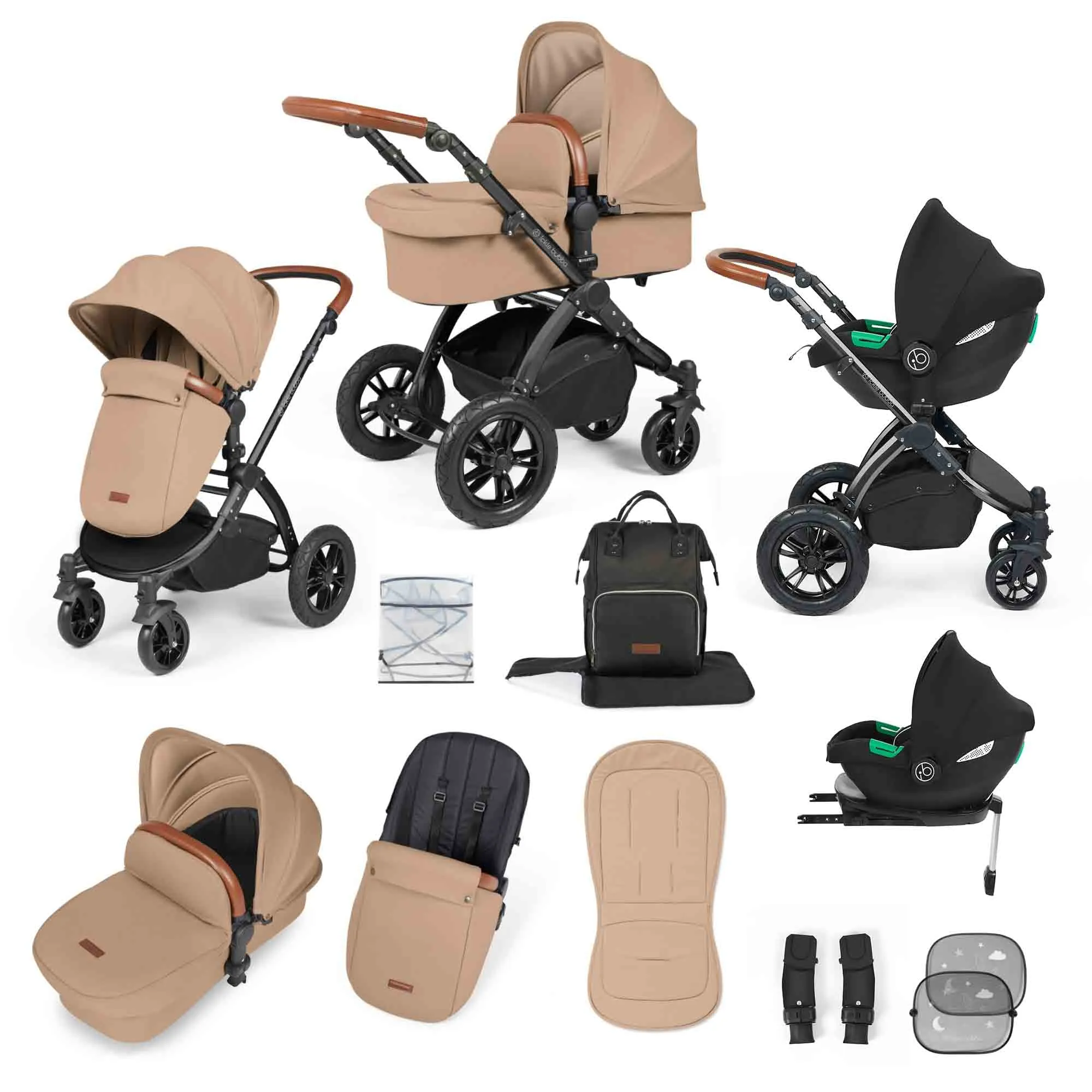 Stomp luxe stratus i-size travel system & home 15 piece bundle