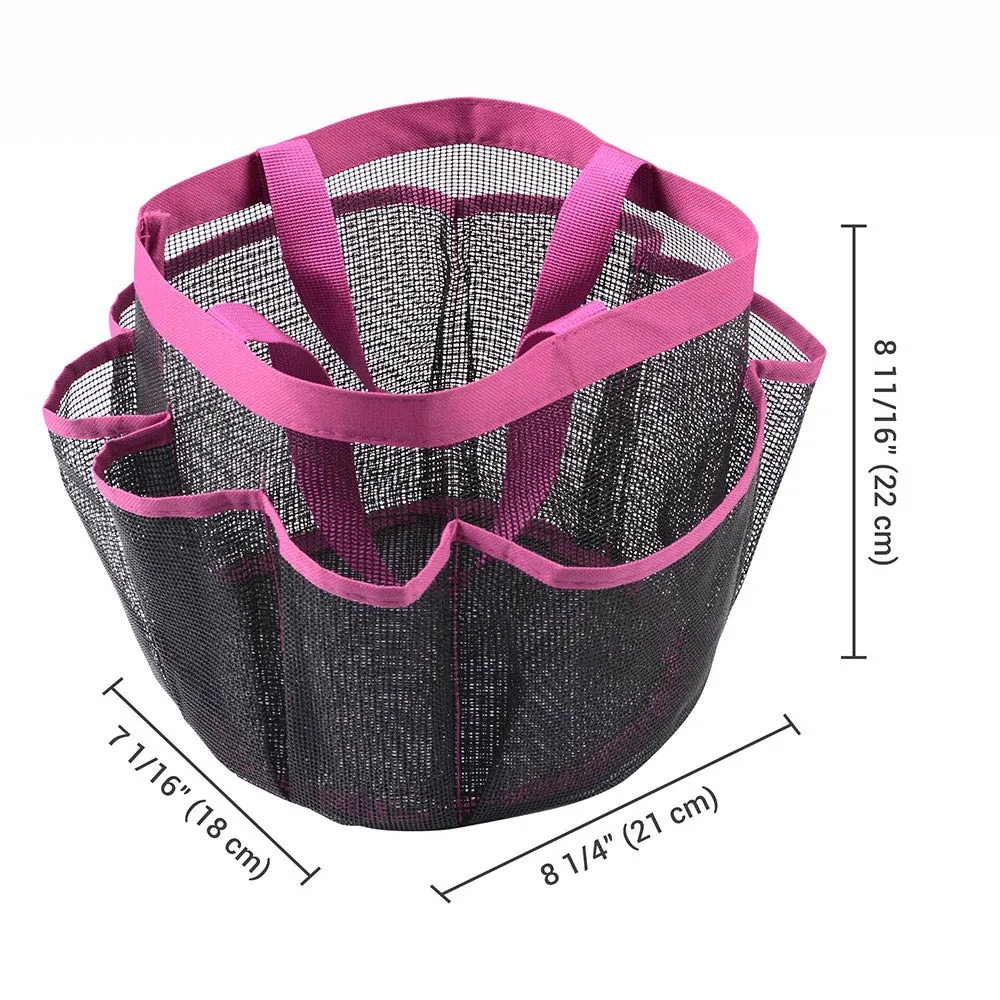 TheLAShop 8-Pocket Shower Caddy Mesh Quick Dry Travel Tote