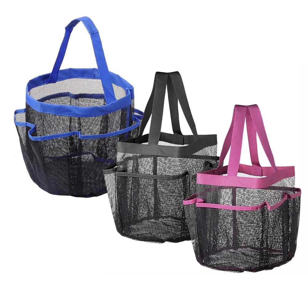 TheLAShop 8-Pocket Shower Caddy Mesh Quick Dry Travel Tote