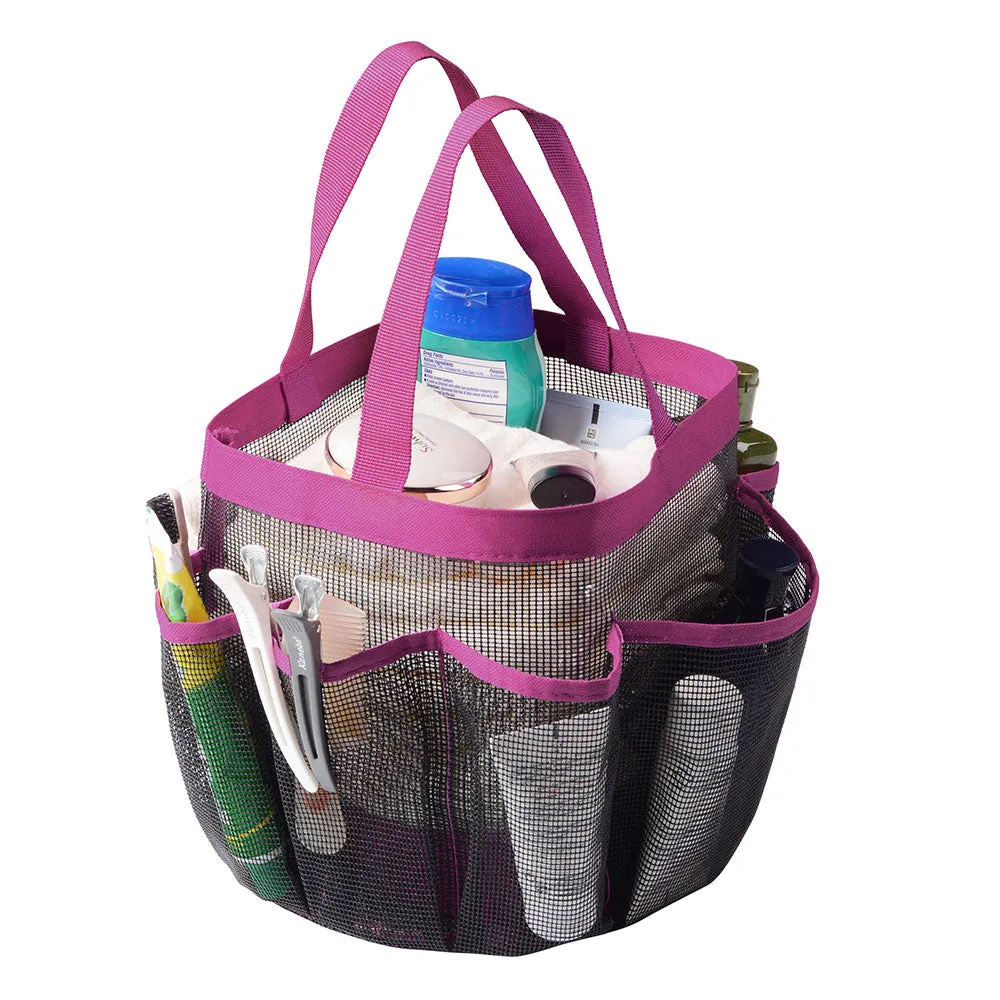 TheLAShop 8-Pocket Shower Caddy Mesh Quick Dry Travel Tote