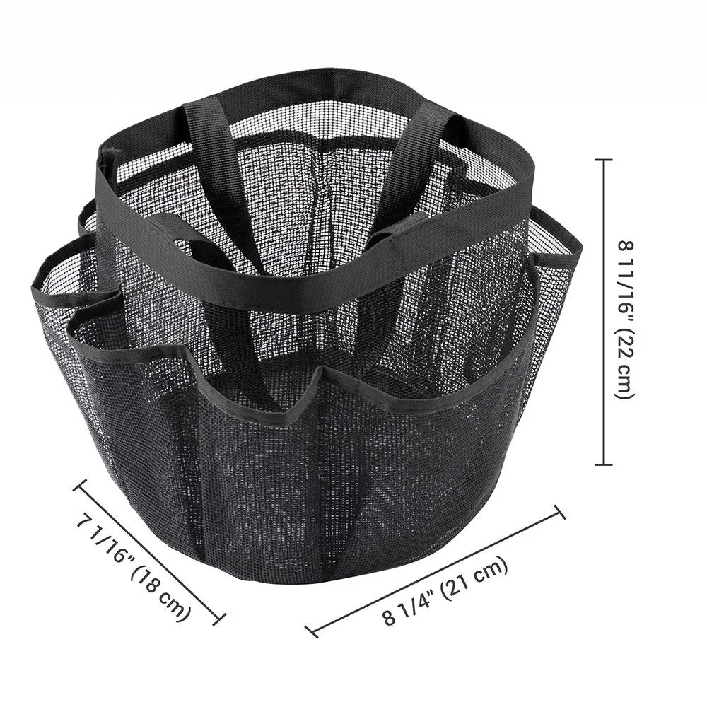 TheLAShop 8-Pocket Shower Caddy Mesh Quick Dry Travel Tote