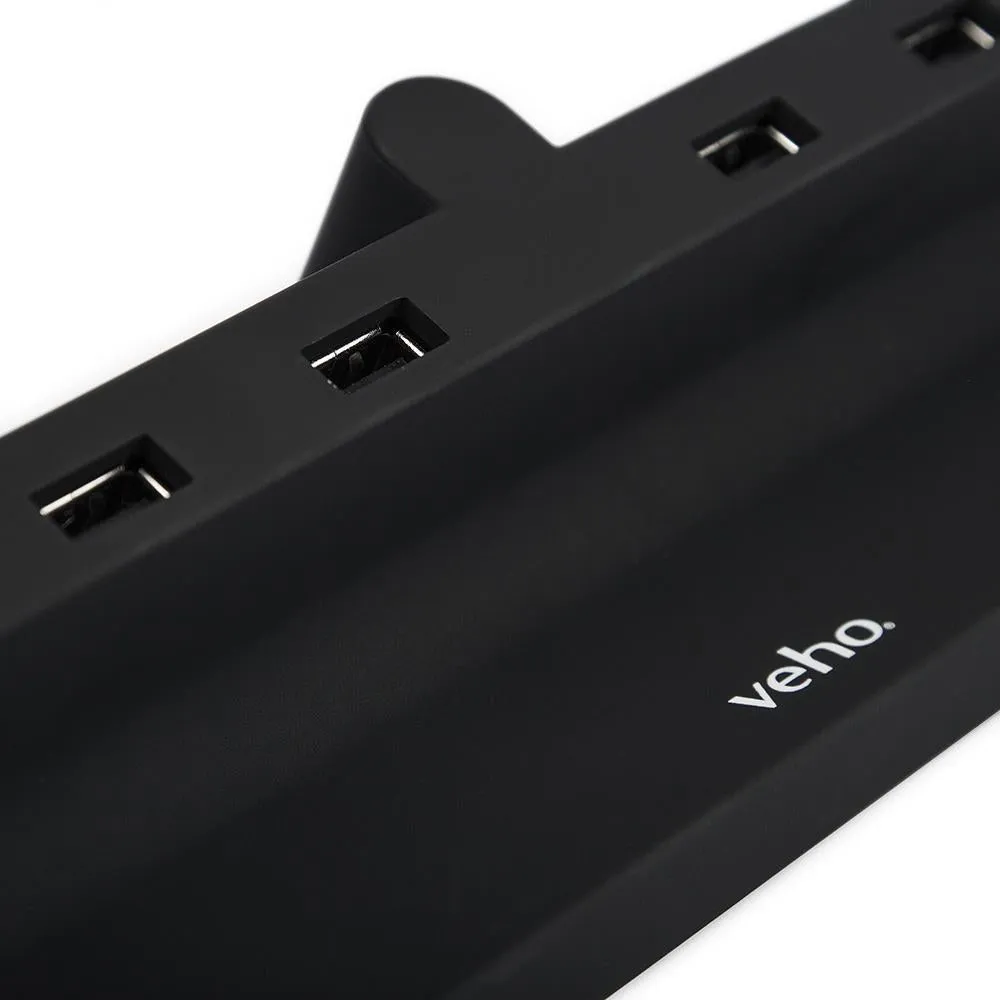 Veho TA-6 Desktop 6 Port USB Charging Hub with 2.4A Output – Black