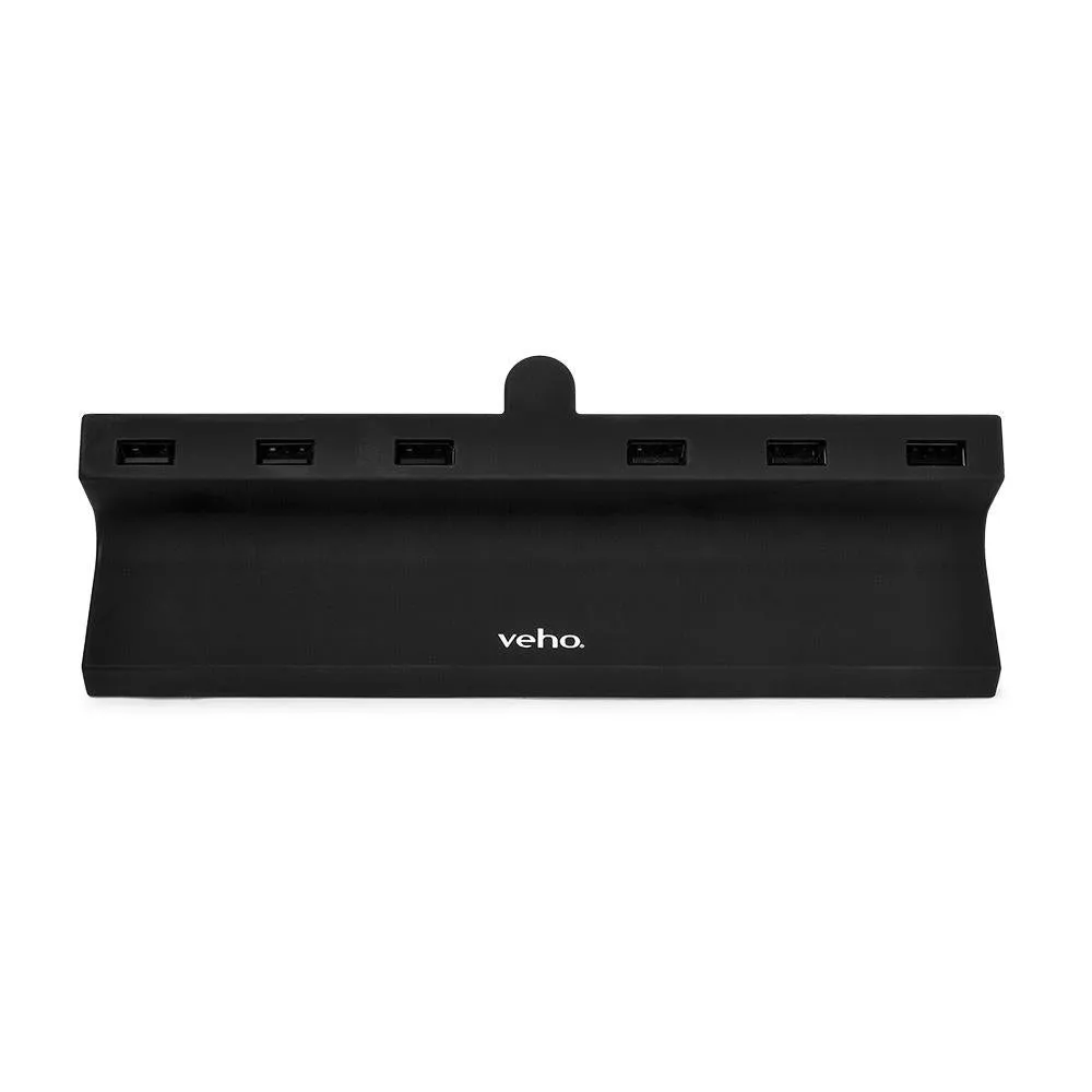 Veho TA-6 Desktop 6 Port USB Charging Hub with 2.4A Output – Black